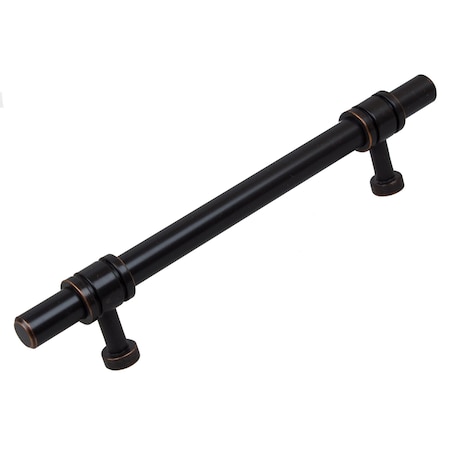 5 In. Center To Center Oil Rubbed Bronze Barrel Ring Bar Pull - 4340-128-ORB